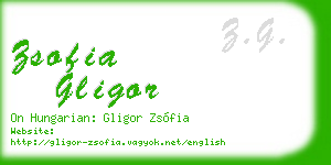 zsofia gligor business card